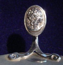 Graceful Medallion Coin Silver Tazza