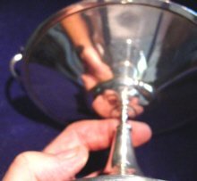 Graceful Medallion Coin Silver Tazza
