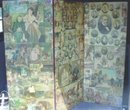 Glorious Victorian Decoupage Floor Screen