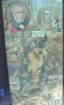 Glorious Victorian Decoupage Floor Screen