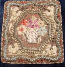 Miniature Embroidery Floral Picture