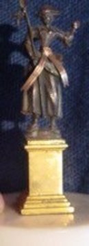 18th Century Bronze And Gold Table Figurine