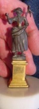 18th Century Bronze And Gold Table Figurine