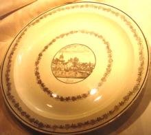 Rare German Creamware Charger:"Zurich"
