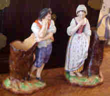 Paris Porcelain Figurines J Petit