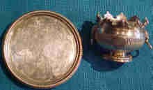 Sterling Miniature Bowl And Tray