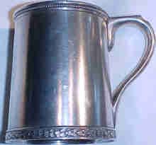 Large Early Tiffany Sterling Mug