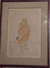 Japanese Zen Buddhist Watercolor