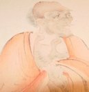 Japanese Zen Buddhist Watercolor