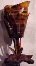 Extravagant Art Nouveau Vase In Wood