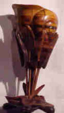 Extravagant Art Nouveau Vase In Wood
