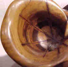 Extravagant Art Nouveau Vase In Wood