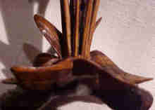 Extravagant Art Nouveau Vase In Wood