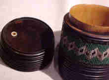 Victorian Beaded Treen String Box