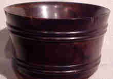 Lovely Antique Yarn Bowl In Ebony