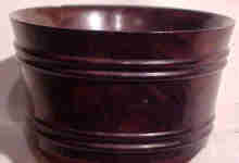 Lovely Antique Yarn Bowl In Ebony