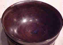 Lovely Antique Yarn Bowl In Ebony