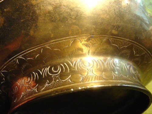 Dutch Colonial Brass Punch Bowl