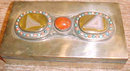 Antique Himalayan Buckle Mounted On Box