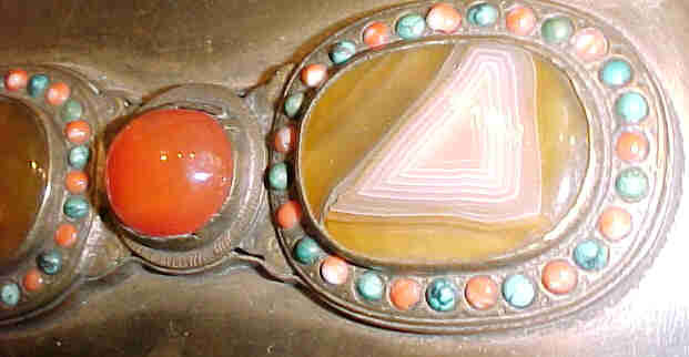 Antique Himalayan Buckle Mounted On Box