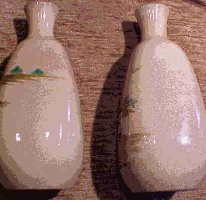 Rare Early 19th C. Satsuma Sake Bottles