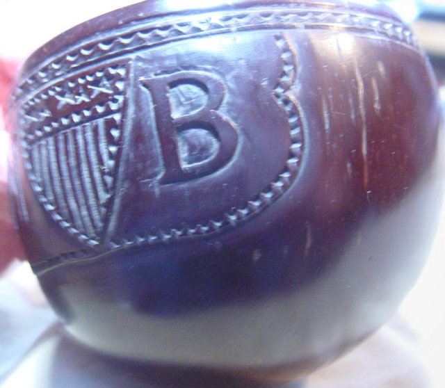 Scrimshaw Carved Coconut Dipper