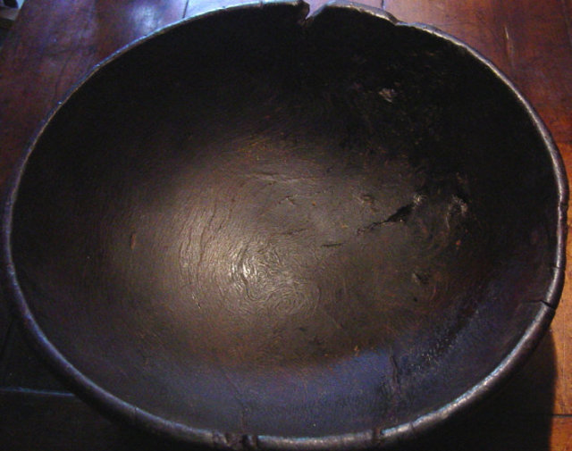Early American Signed Burl Bowl