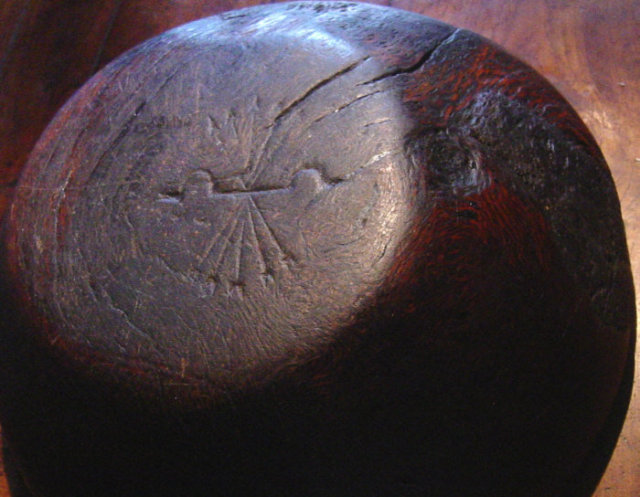 Early American Signed Burl Bowl