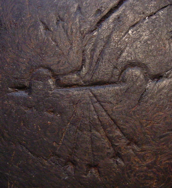 Early American Signed Burl Bowl