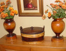 Pair Regency Lignum Vitae Urns