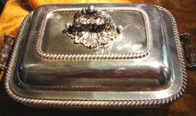 Elaborate Sheffield Double Entree Dish