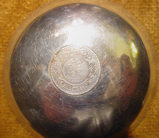 Sterling Pin Tray - Syrian Coin