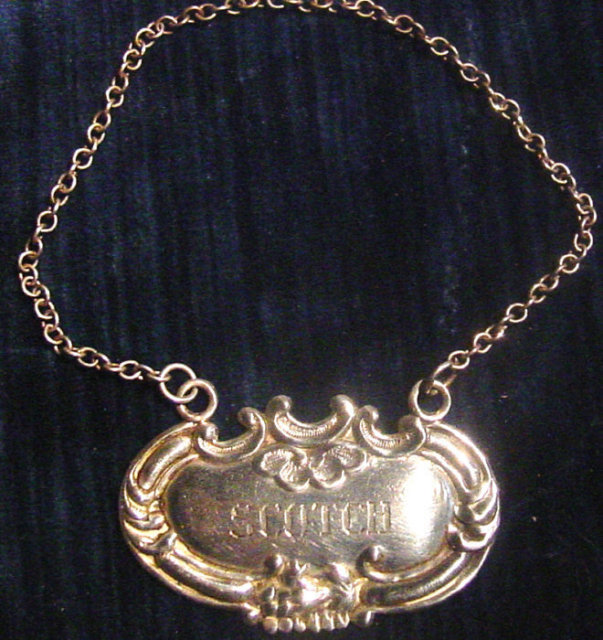Sterlingg Decanter Label: Scotch