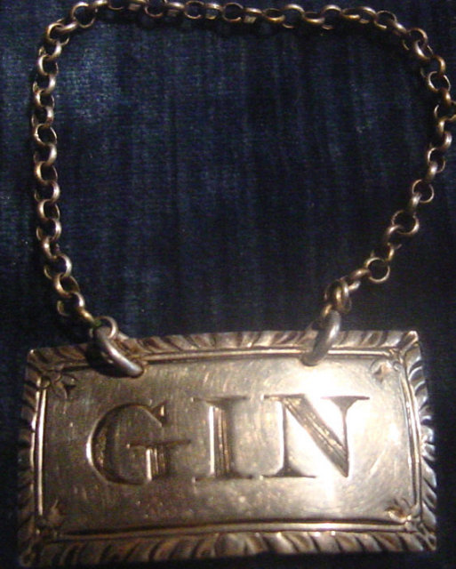 Superb Georgian Decanter Label