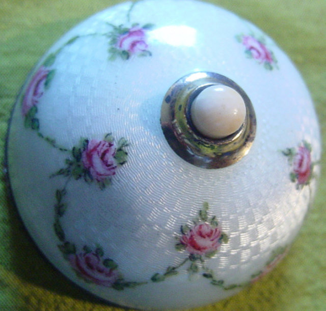 Exquisite Enameled Silver Table Bell