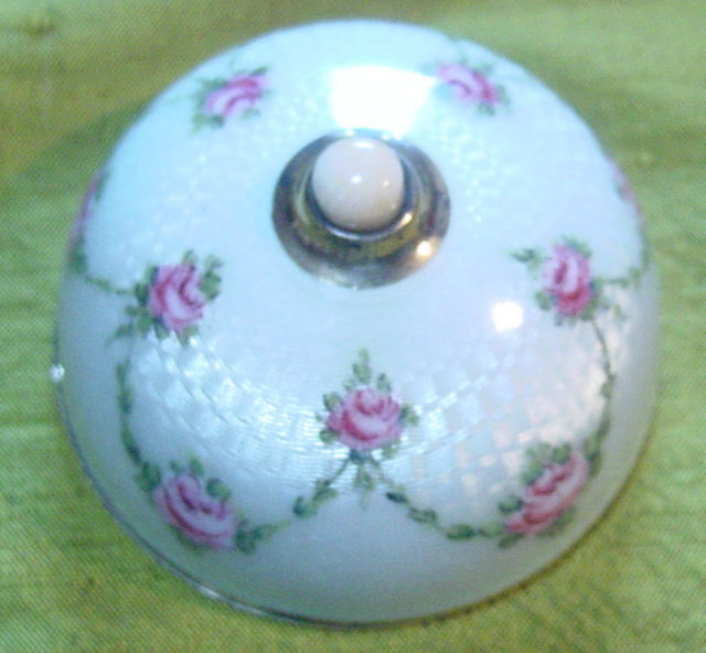 Exquisite Enameled Silver Table Bell