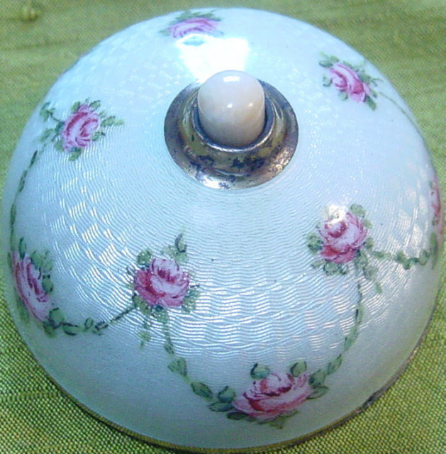 Exquisite Enameled Silver Table Bell