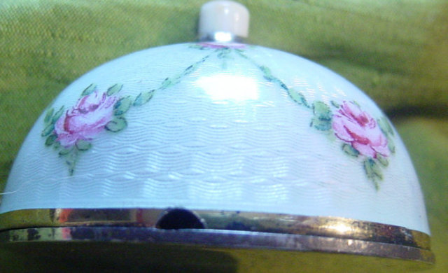 Exquisite Enameled Silver Table Bell