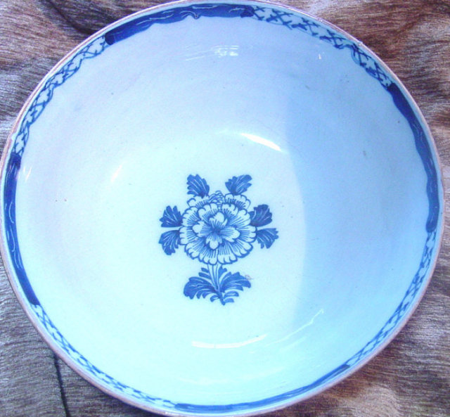 English Delft Punch Bowl