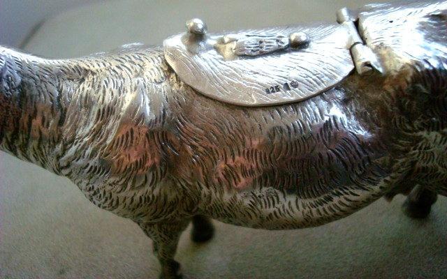 SILVER COW CREAMER / STERLING / PRE-1940s GERMANY