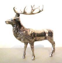 GERMAN SILVER STAG TABLE ORNAMENT / 800 CONTINENTAL SILVER