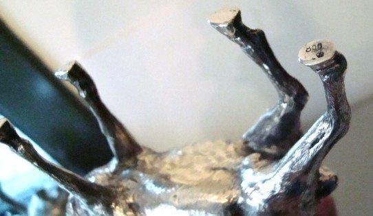 GERMAN SILVER STAG TABLE ORNAMENT / 800 CONTINENTAL SILVER