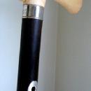 IVORY HORSE CANE/EARLY 1900s/ROSEWOOD & SILVER