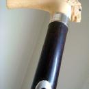 IVORY HORSE CANE/EARLY 1900s/ROSEWOOD & SILVER
