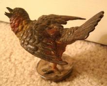 AUSTRIAN BRONZE BIRD C. 1900s/MINT VIENNA BRONZE ANIMAL LIFE SIZE