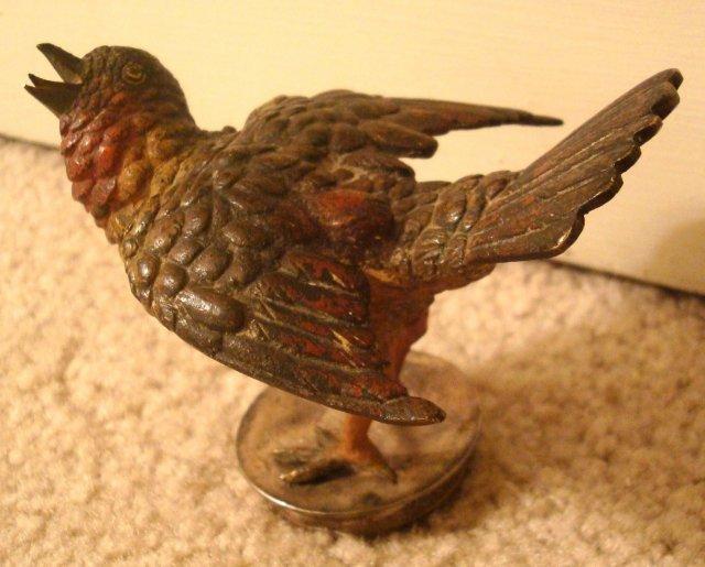 AUSTRIAN BRONZE BIRD C. 1900s/MINT VIENNA BRONZE ANIMAL LIFE SIZE