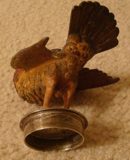 AUSTRIAN BRONZE BIRD C. 1900s/MINT VIENNA BRONZE ANIMAL LIFE SIZE