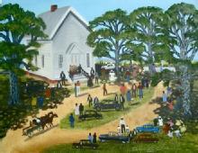 HELEN LAFRANCE FOLK ART PAINTING/ SOUTHERN SELF-TAUGHT