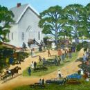 HELEN LAFRANCE FOLK ART PAINTING/ SOUTHERN SELF-TAUGHT