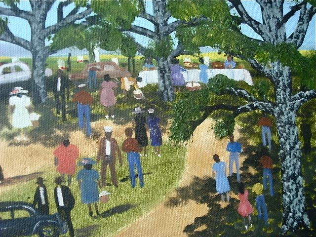 HELEN LAFRANCE FOLK ART PAINTING/ SOUTHERN SELF-TAUGHT